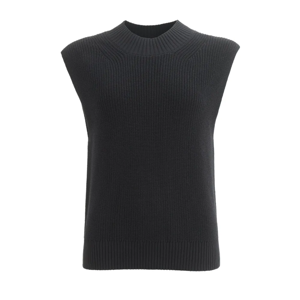 pwo_rippstrick_pullunder__0.webp People Wear Organic PWO Rippstrick Pullunder GOTS schwarz- Strick & Cardigans