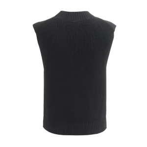 People Wear Organic PWO Rippstrick Pullunder GOTS schwarz- Strick & Cardigans