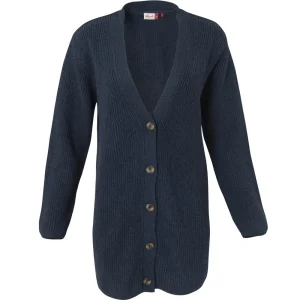 People Wear Organic PWO Rippstrickjacke Duneklblau- Strick & Cardigans