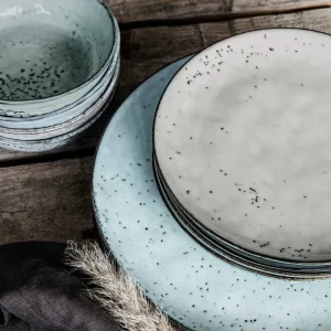 House Doctor Rustic Plate Grey/Blue- Geschirr