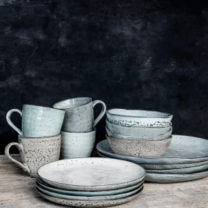 House Doctor Rustic Plate Grey/Blue- Geschirr