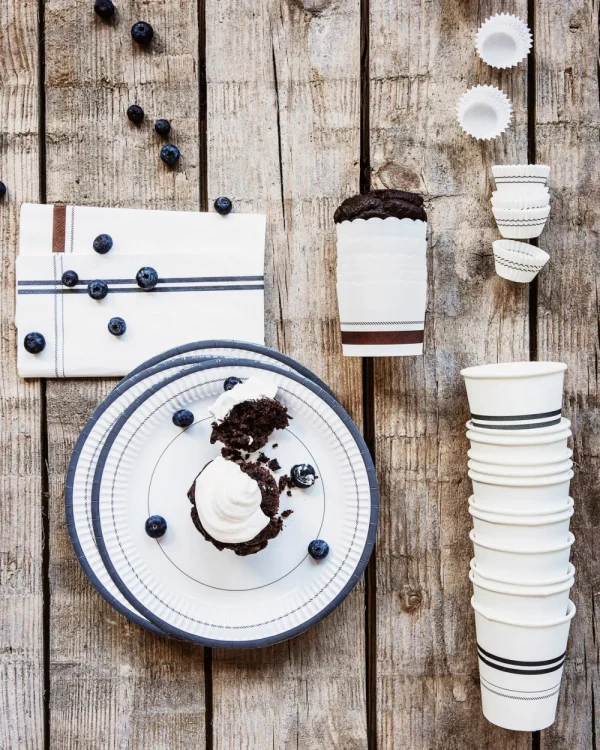 Nicolas Vahe Servietten, Stripe, Grau- Küche & Gedeckter Tisch