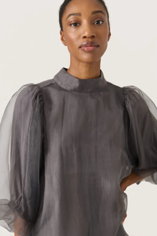 Soaked SLChaya Blouse Dark Gull Gray- Shirts & Blusen