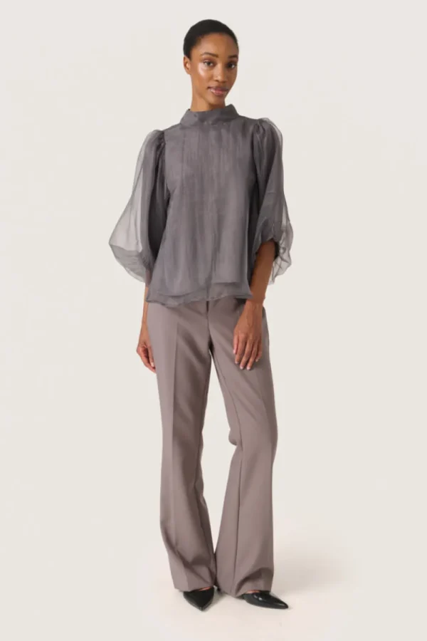 Soaked SLChaya Blouse Dark Gull Gray- Shirts & Blusen