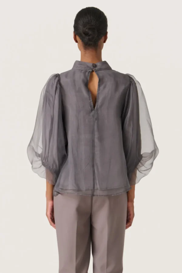 Soaked SLChaya Blouse Dark Gull Gray- Shirts & Blusen