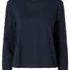 Selected Femme SLFEssential LS Boxy Tee Dark Sapphire- Shirts & Blusen