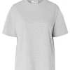 Selected Femme SLFEssential SS Boxy Tee Light Grey- T-shirts & Tops