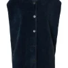 Selected Femme SLFSmilla Teddy Vest Dark Sapphire- Mäntel & Jacken