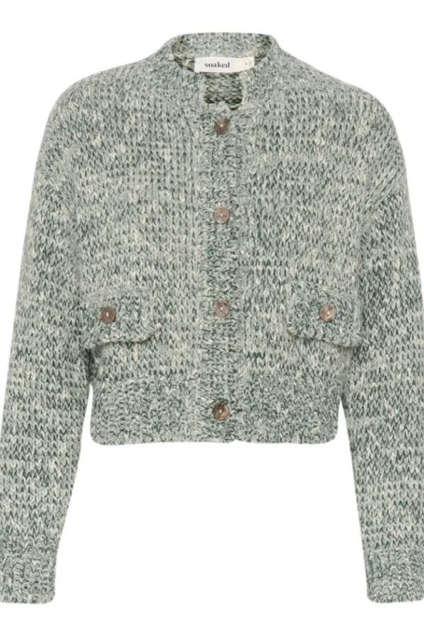 Soaked SLKamelia Cardigan Rain Forest Melange- Strick & Cardigans