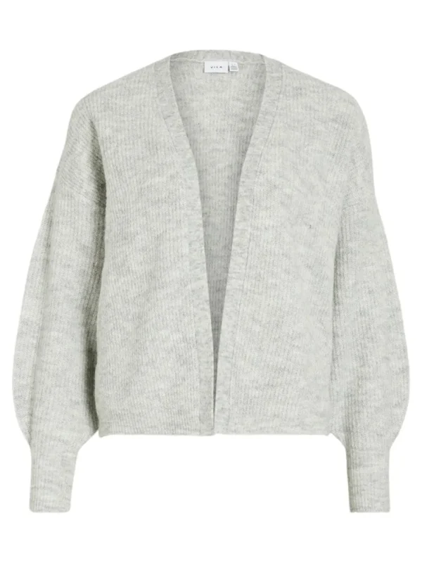 Vila VIAlva L/S Open Knit Cardigan LGM- Strick & Cardigans