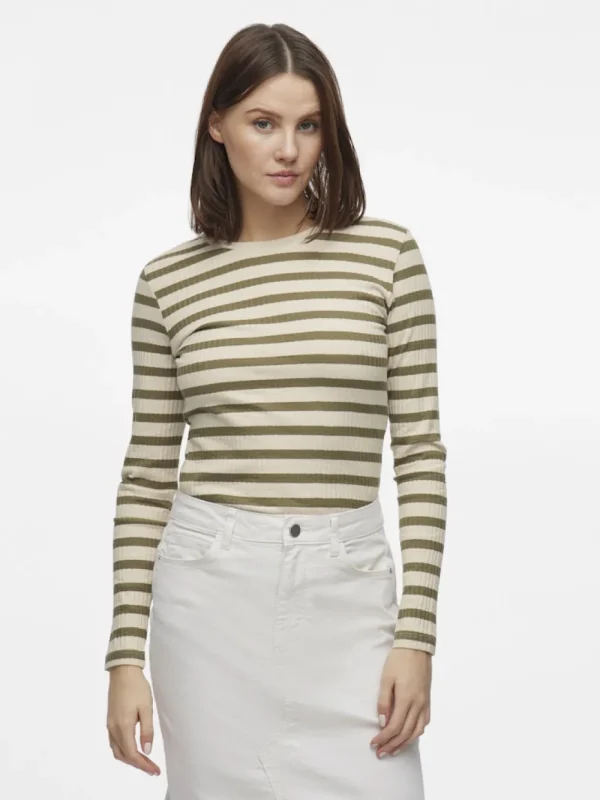 Vila VIAmelie O-Neck L/S Top Capulet Olive- Shirts & Blusen