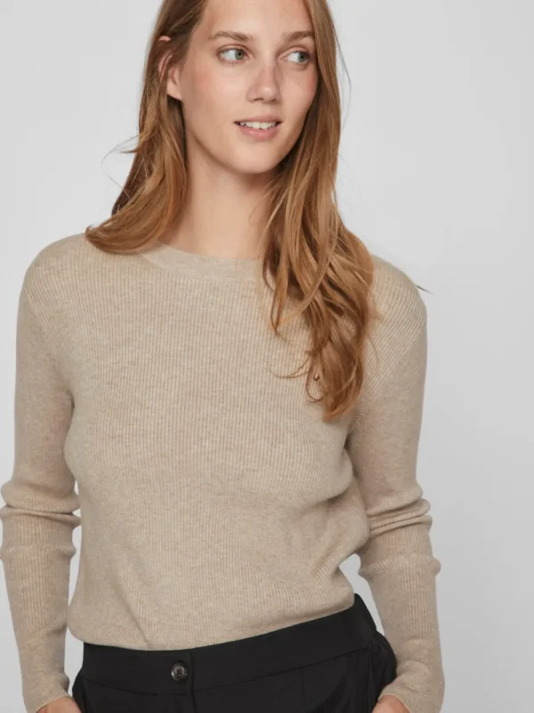 Vila VIComfy O-Neck L/S Knit Top- Strick & Cardigans