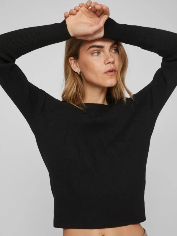 Vila VIComfy O-Neck L/S Knit Top- Strick & Cardigans