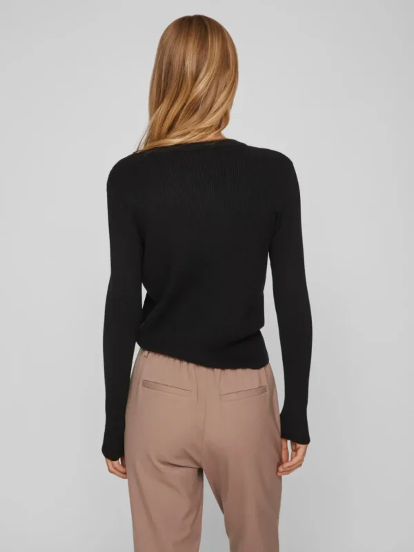 Vila VIComfy O-Neck L/S Knit Top- Strick & Cardigans
