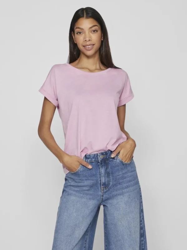 Vila VIDreamers New Pure T-Shirt Pastel Lavender- T-shirts & Tops