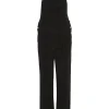 Vila VIFrost Corduroy Pocket Dungaree Black Beauty- Hosen