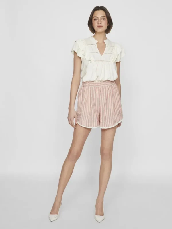 Vila VIHadil HW Shorts Brick Dust- Shorts