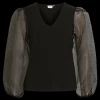 Vila VIMisanne V-Neck Top Black Beauty- Shirts & Blusen
