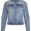 Vila VIShow New L/S denim Jacket Light Blue- Mäntel & Jacken