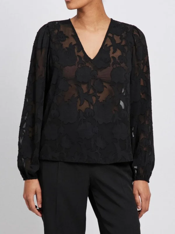 Vila VISirid L/S V-Neck Top- Shirts & Blusen