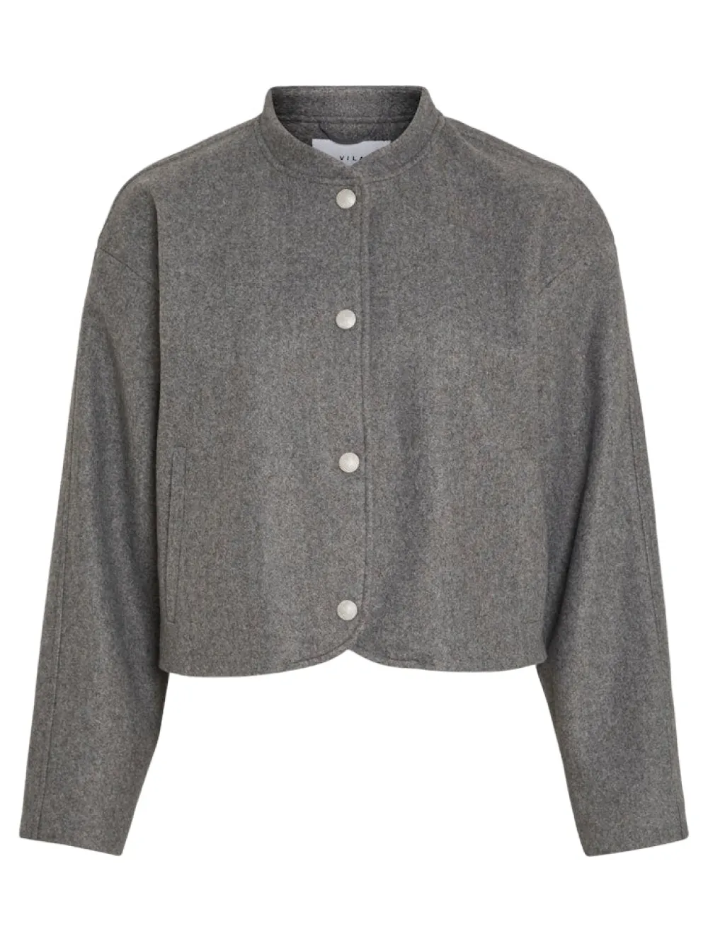 visolo_ls_short_jacket_me_0.webp Vila VISolo L/S Short Jacket Medium Grey- Mäntel & Jacken