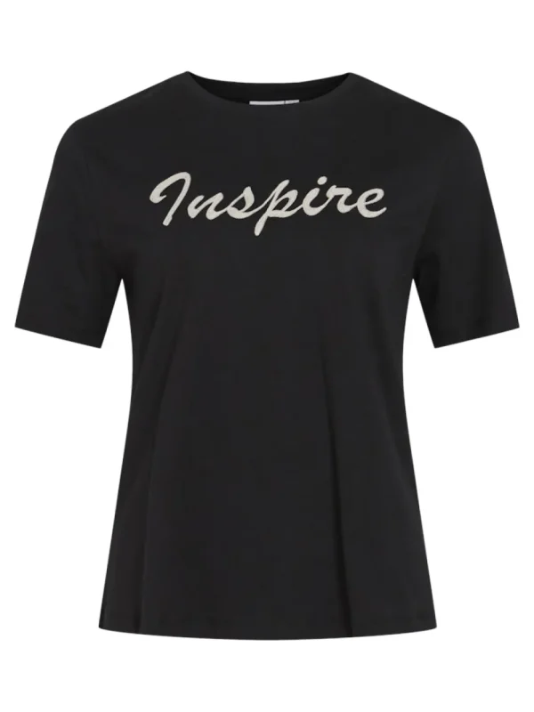 Vila VISybil Inspire O-Neck T-Shirt Black- T-shirts & Tops