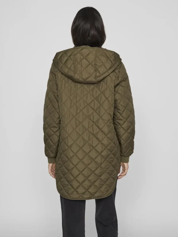 Vila VITate L/S Hooded Jacket Ivy Green- Mäntel & Jacken