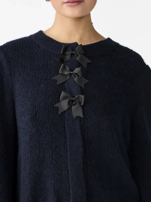 Yas YABonsa LS Knit Cardigan Navy Blazer- Strick & Cardigans