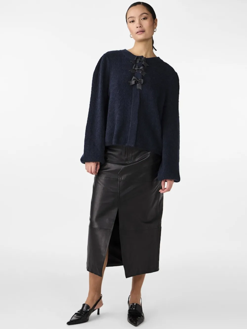 yabonsa_ls_knit_cardigan__4.webp Yas YABonsa LS Knit Cardigan Navy Blazer- Strick & Cardigans