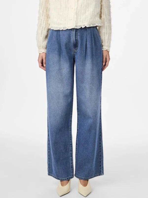 Yas Gemma HMW Denim Jeans Medium Blue Denim- Jeans