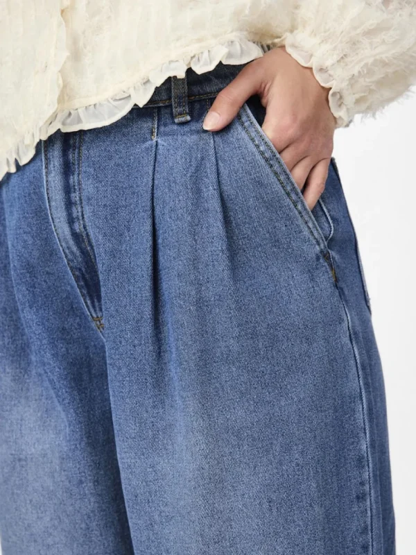 Yas Gemma HMW Denim Jeans Medium Blue Denim- Jeans