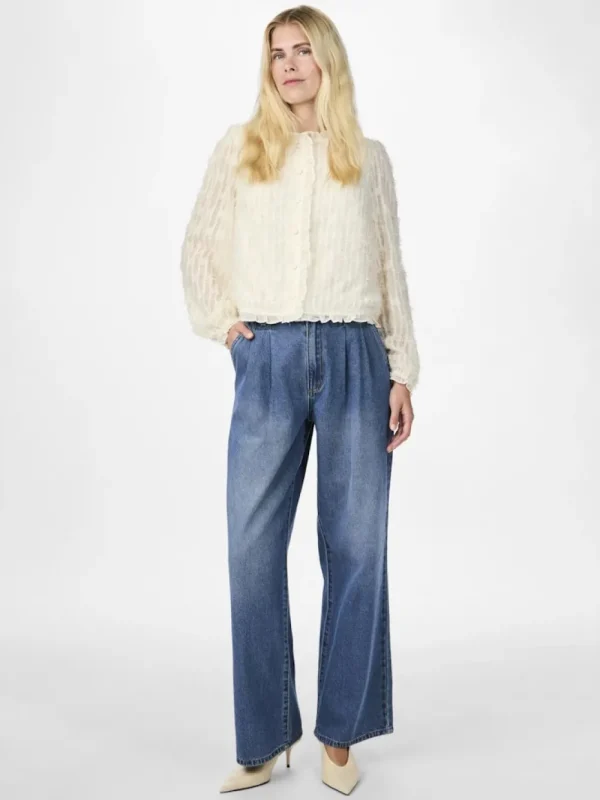 Yas Gemma HMW Denim Jeans Medium Blue Denim- Jeans